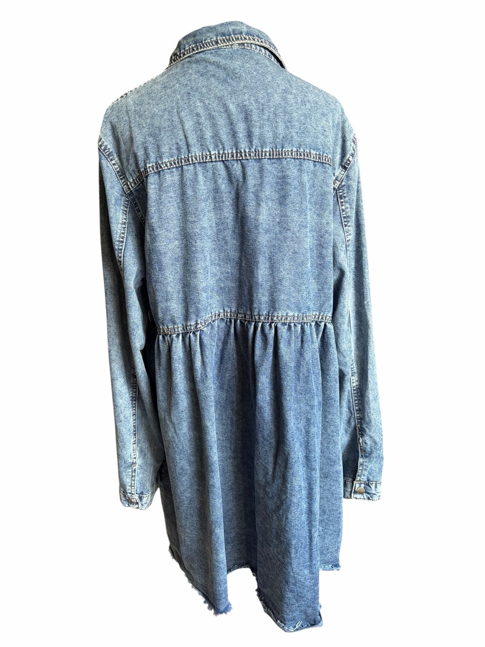 Denim Cottagecore Button Up Dress - Picture 4 of 6